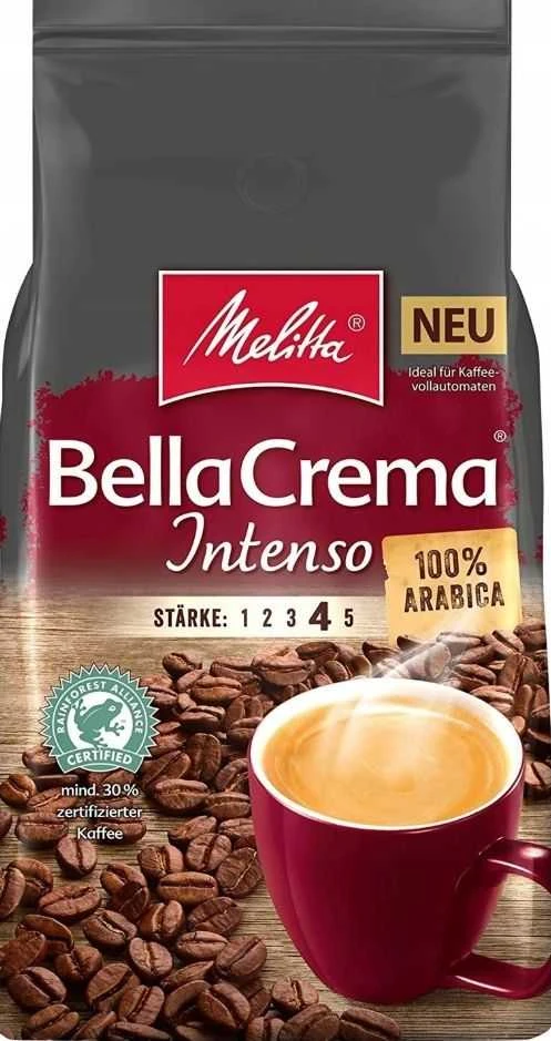 MELITTA BellaCrema Intenso 1kg. Kavos pupelės
