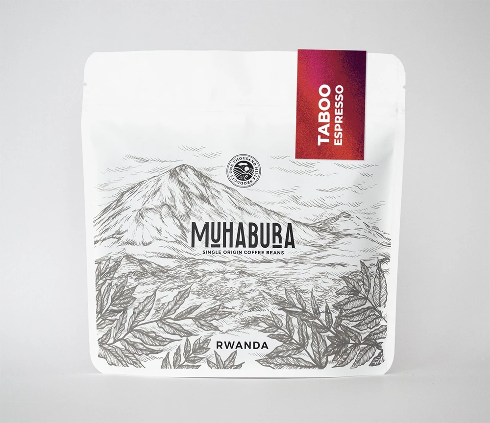 Kavos pupelės Muhabura Kavos pupelės RWANDA MUHABURA TABOO ESPRESSO 400g