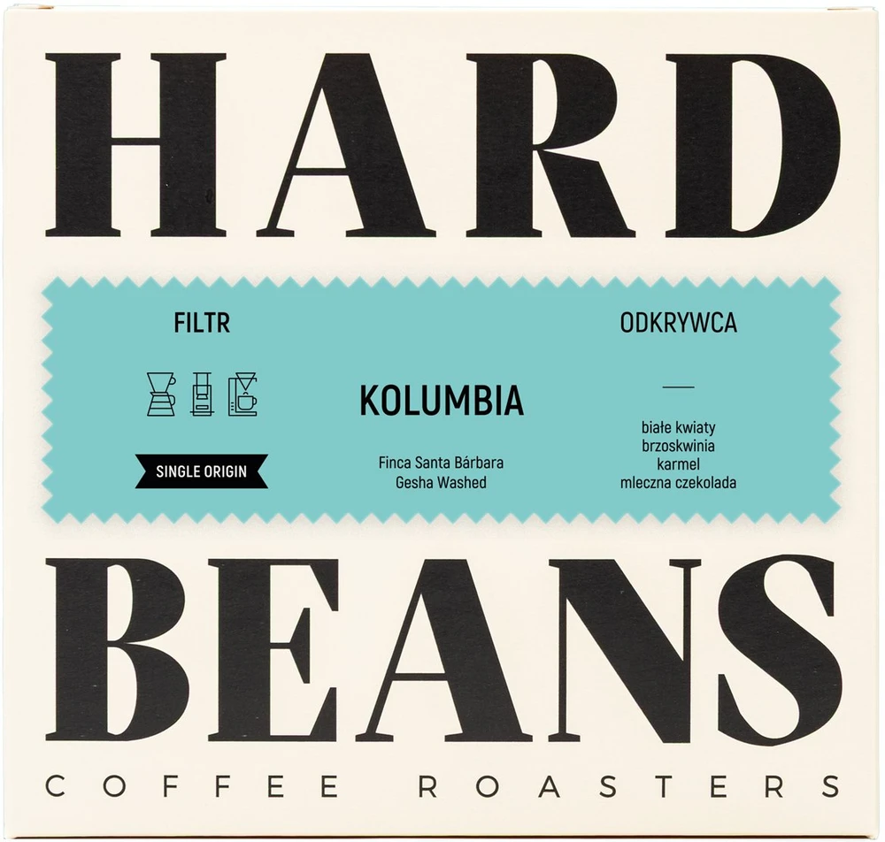 Hard Beans – Kolumbija Finca Santa Bárbara Gesha, plauta, filtrui, 200 g