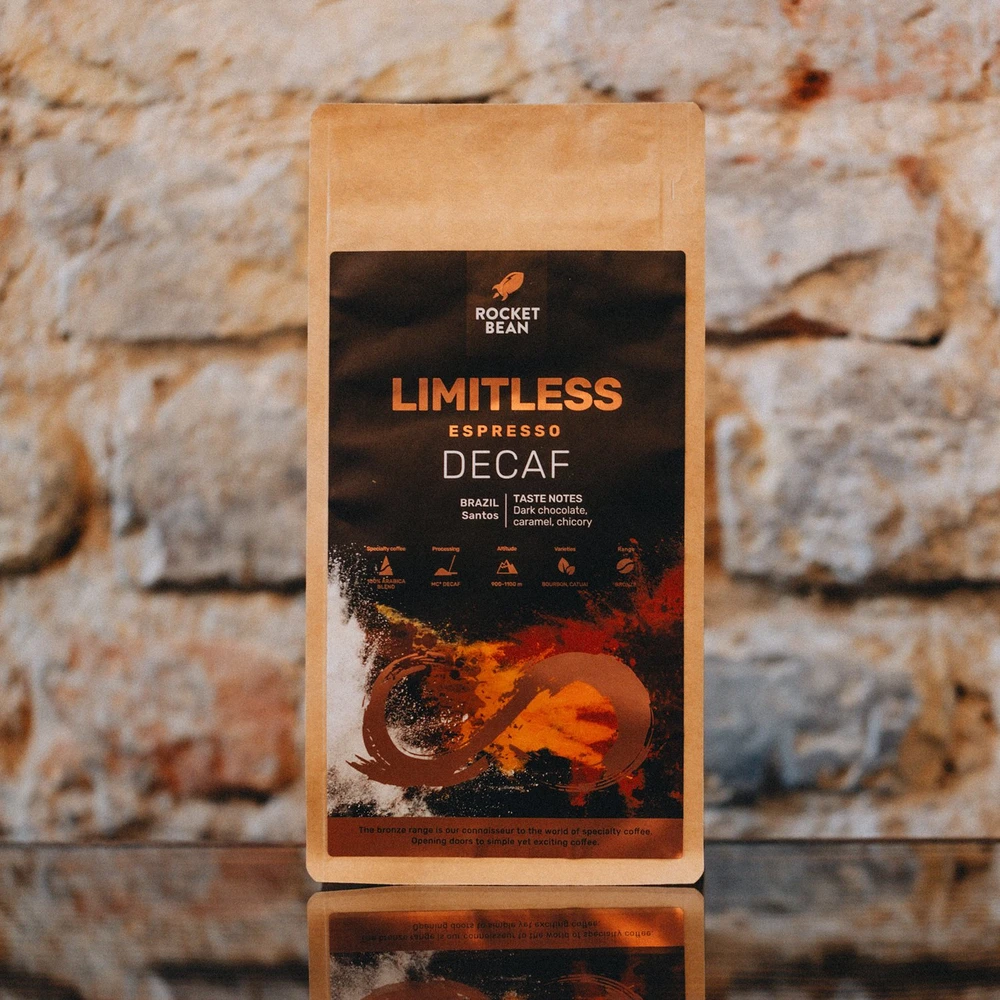 Rocket Bean - „Brazylia Limitless“ be kofeino pagaminta espreso kava, 500g