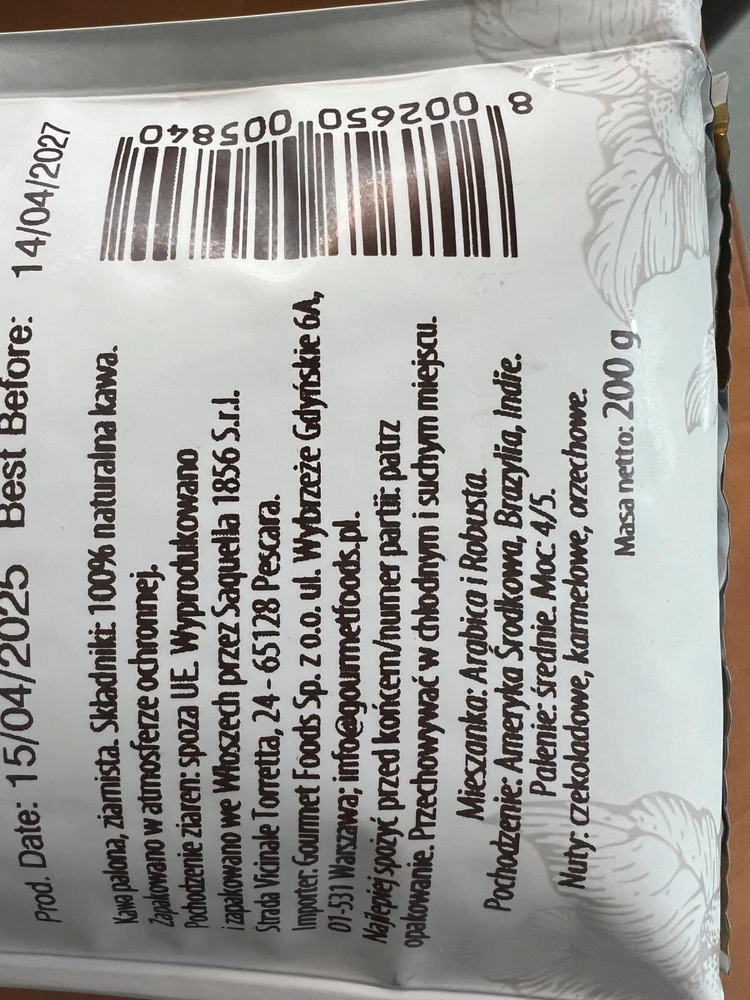 Saquella pupelių kava SAQUELLA Grand Cru Rich 200 g