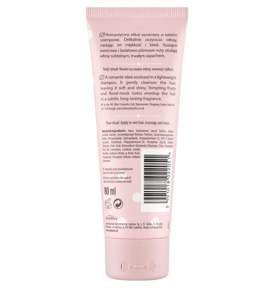 KCS Joanna Romantic Eliksyras kvapnus plaukų šampūnas 80 ml