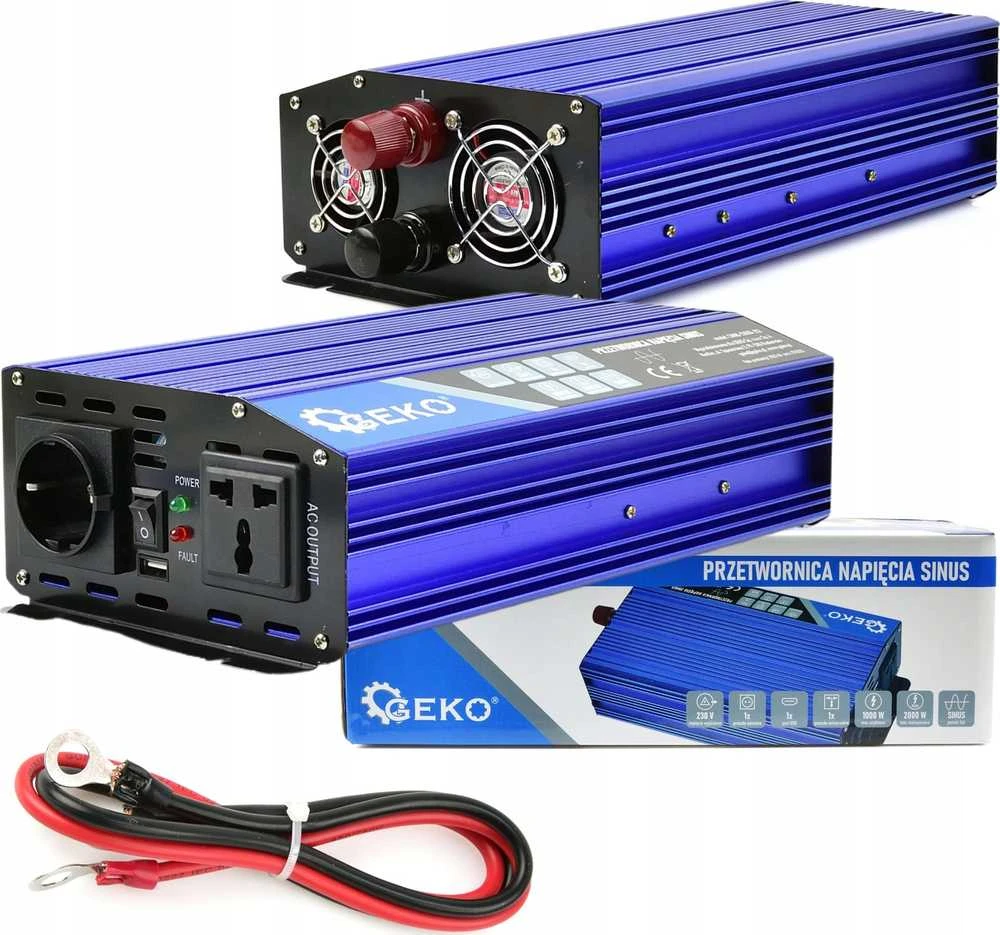 Keitiklis Geko SINUS įtampos keitiklis 12V/230V 1000/2000W (4)