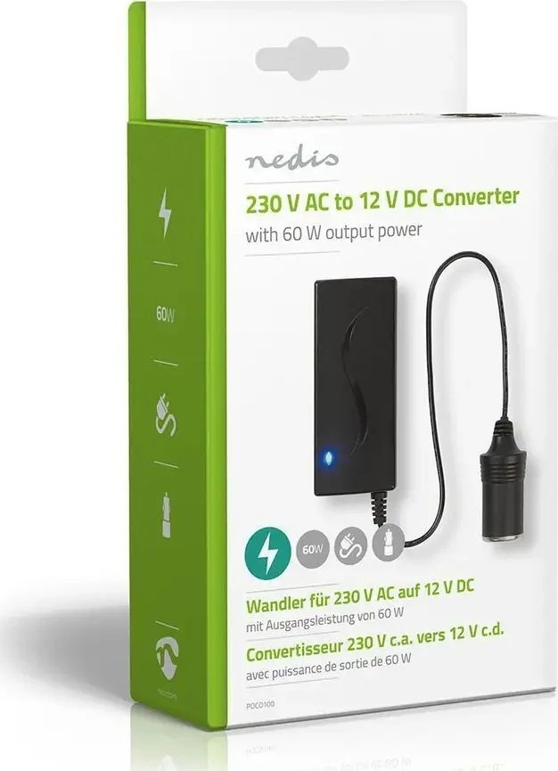 Nedis srovės keitiklis - 12 VDC 5,0 A