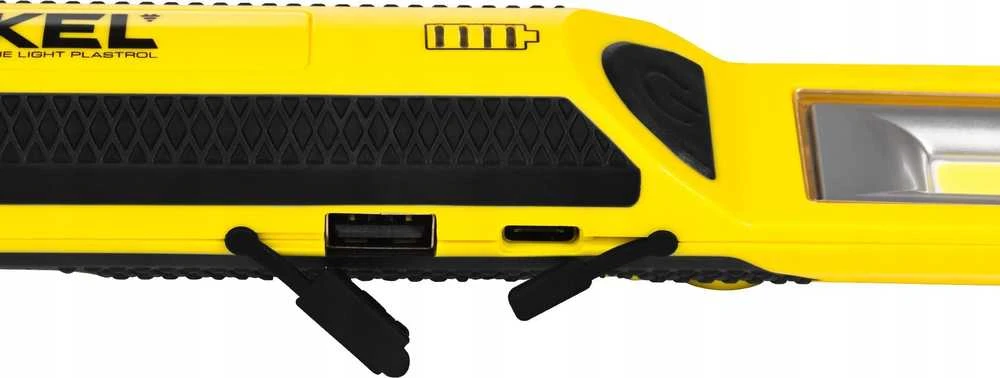 KEL įkraunamas LED COB 3W+1W 2.6Ah Li-Ion dirbtuvių žibintuvėlis /kablys, magnetas, maitinimo blokas/ LW-2PB