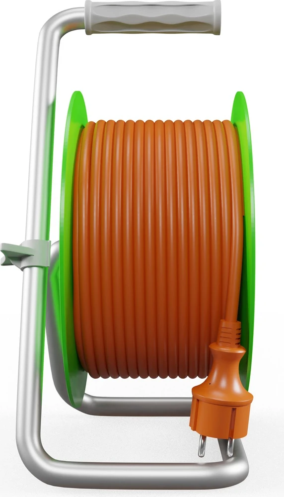 Plastrol KEL STANDARTINIS LINIJOS būgno minkštiklis 25m H05V-F 3x1.5 4xGS 16A oranžinis (W- 97045)