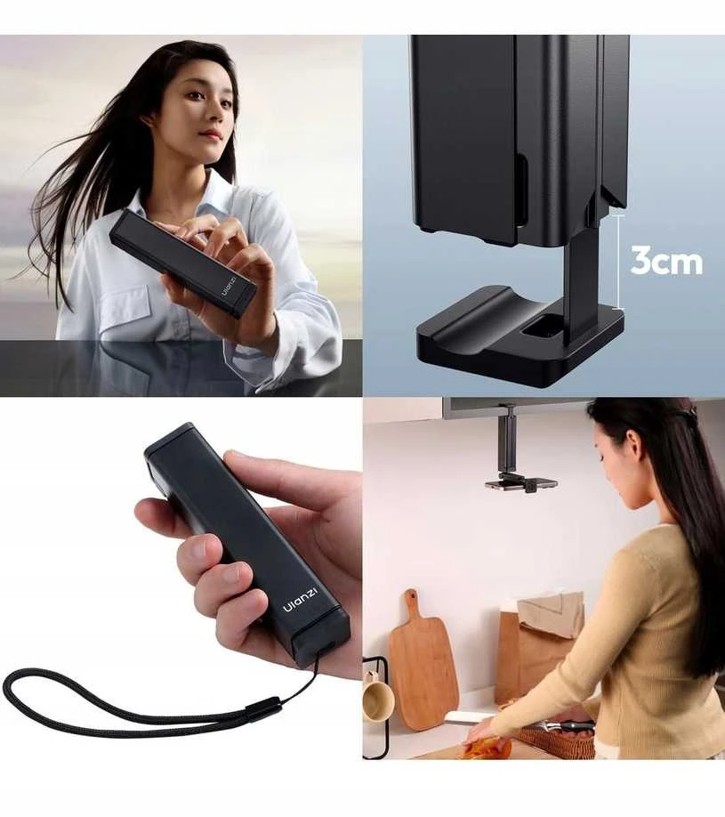Stovas - Ulanzi SK-20 3-in-1 Mini Stovas su Telefono Laikikliu 180° Pasukimu 360° Sukimu