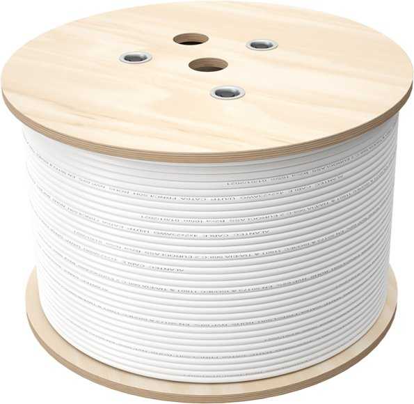 Multikabel Q-LANTEC Multimedia 2 x U/UTP kat.6 + 2 x RG6 1.13 + 2 x FO G657A1, LSOH Dca, pilka 500m
