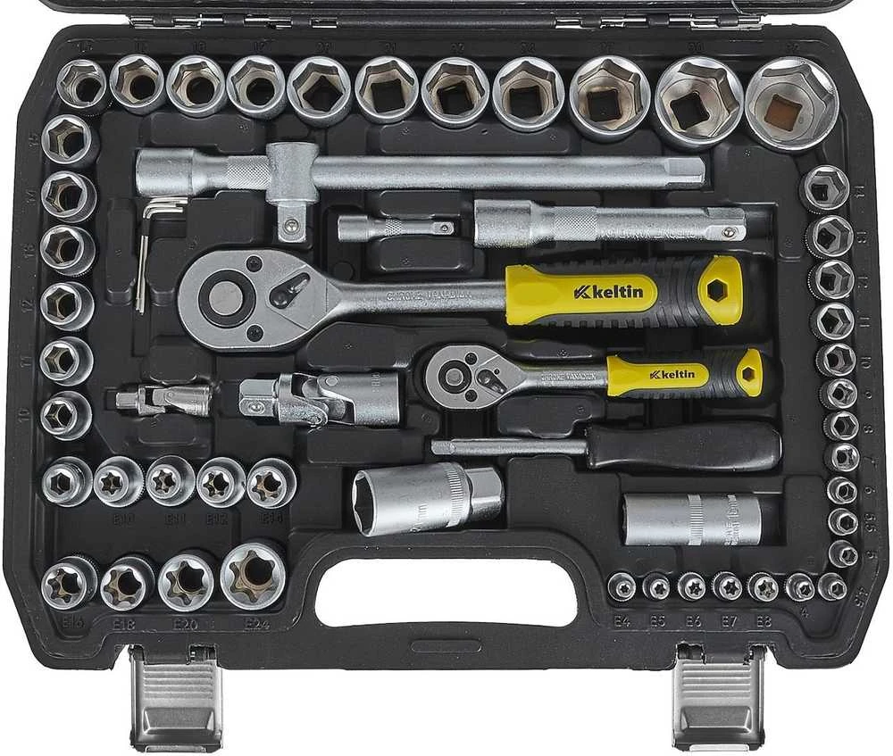 KELTIN Rinkinys veržliarakčių galvučių 108 vnt. 1/4'' ir 1/2'' (3)