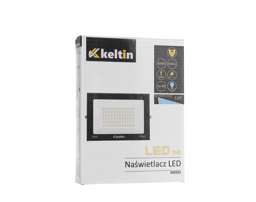 KELTIN Prožektorius LED 50W – šalta balta šviesa 6500K (40/50)