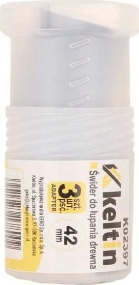 KELTIN Grąžtas – sraigtas malkoms skaldyti 42 mm + adapterių rinkinys 3 vnt. (20)