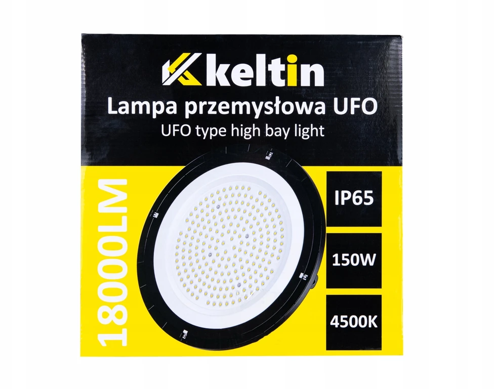 KELTIN Pramoninė LED lempa UFO tipo 150W 18000LM 4500K IP65 (10)