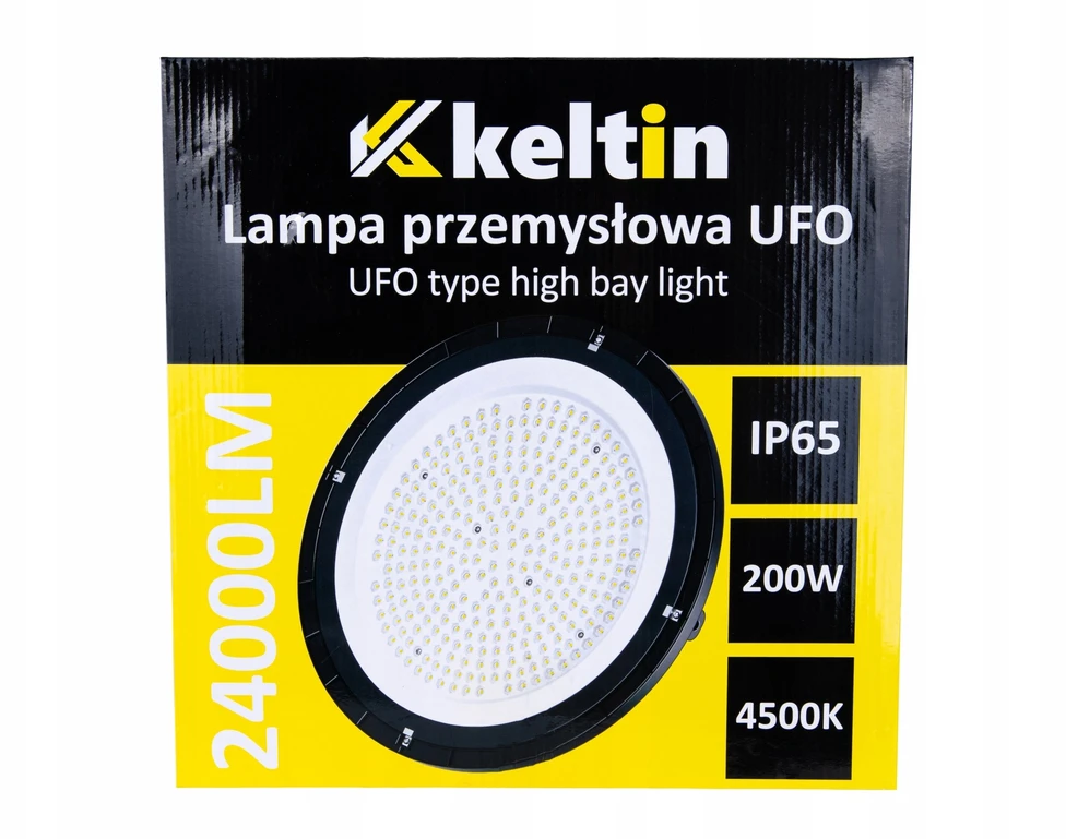KELTIN Lampa przemysłowa LED typu UFO 200W 24000LM 4500K IP65 (10)
