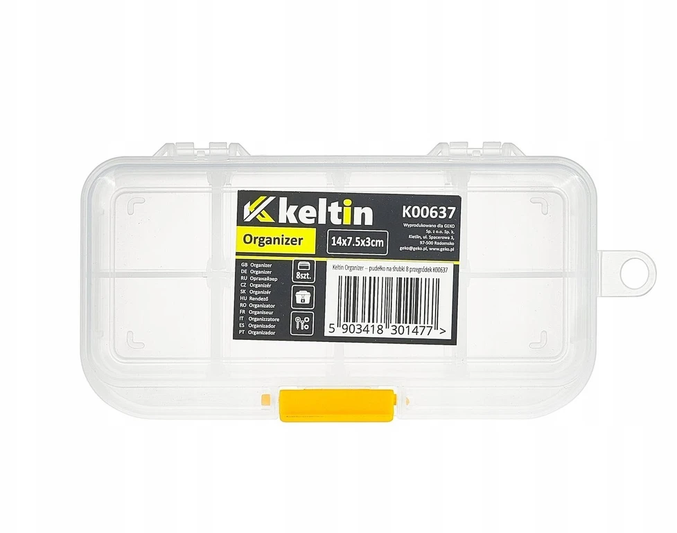 KELTIN organizatorius – dėžutė su varžtais, 8 skyriai (240)
