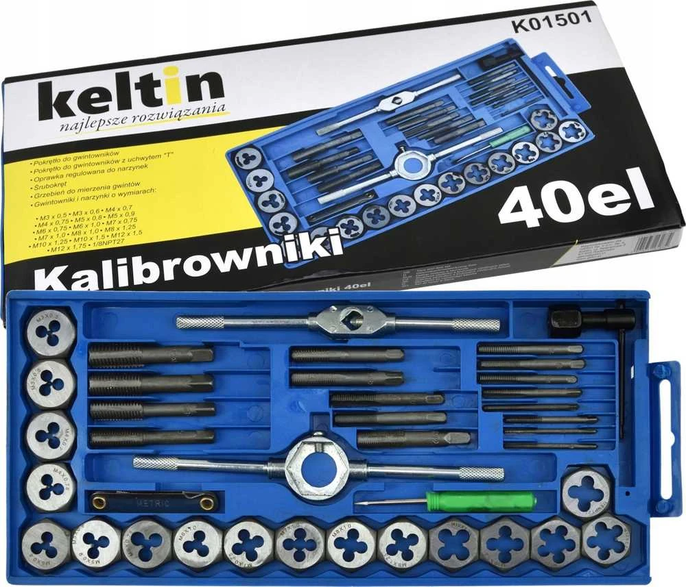 KELTIN Štampomų ir srieginių įrankių rinkinys (40 vnt.) K01501 KELTIN