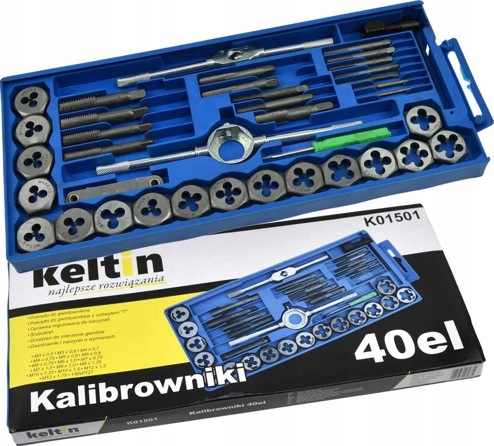 KELTIN Štampomų ir srieginių įrankių rinkinys (40 vnt.) K01501 KELTIN