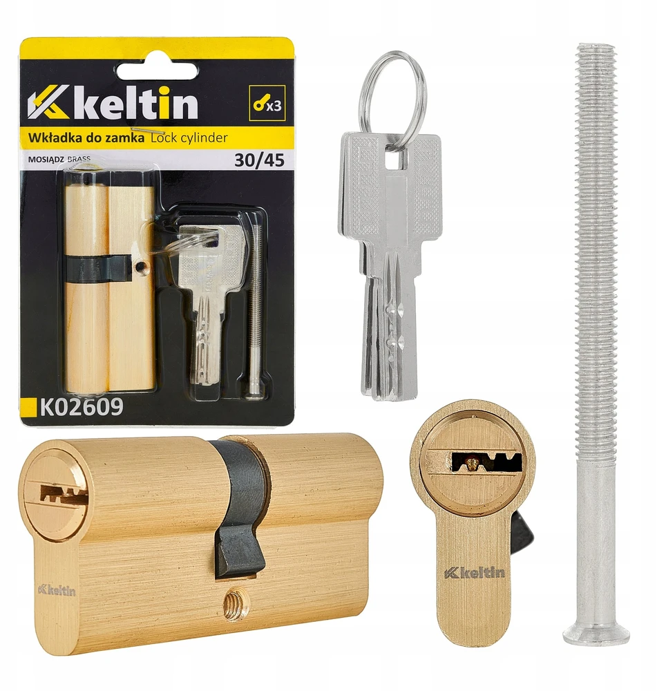 KELTIN spynos įdėklas 30/45 (žalvario spalvos) (100)