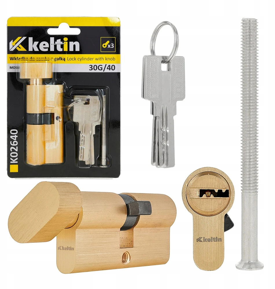 KELTIN spynos įdėklas su rankenėle 30g/40 (žalvario spalvos) (100)