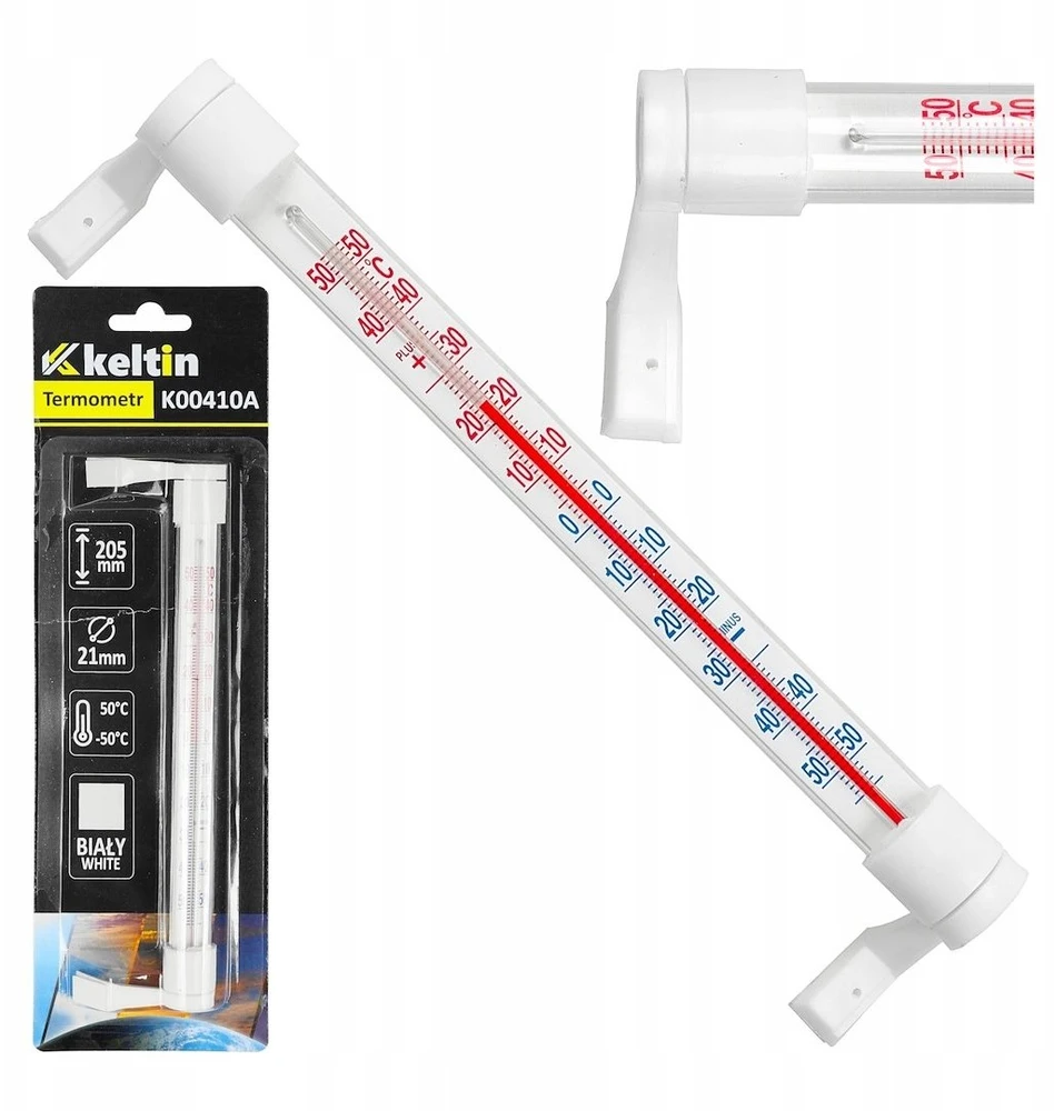 KELTIN Lauko termometras 205x17mm baltas