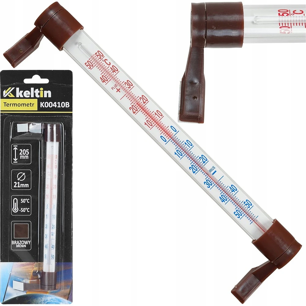 KELTIN Lauko termometras 205x17mm /rudi (12/120) (5903418304591)