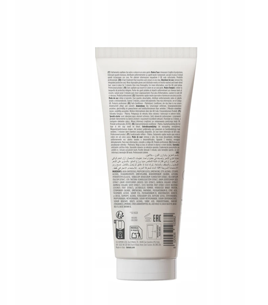 Kemon Yo Platino dažomasis plaukų kondicionierius, 200 ml