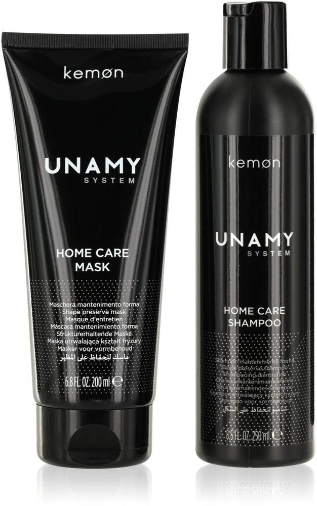 Unamy System Home Care Set Kemon: Unamy System Hair Care Hair Šampūnas, 250 ml + Unamy System Hair Care Hair Treatment Kreminis Mask, 200 ml