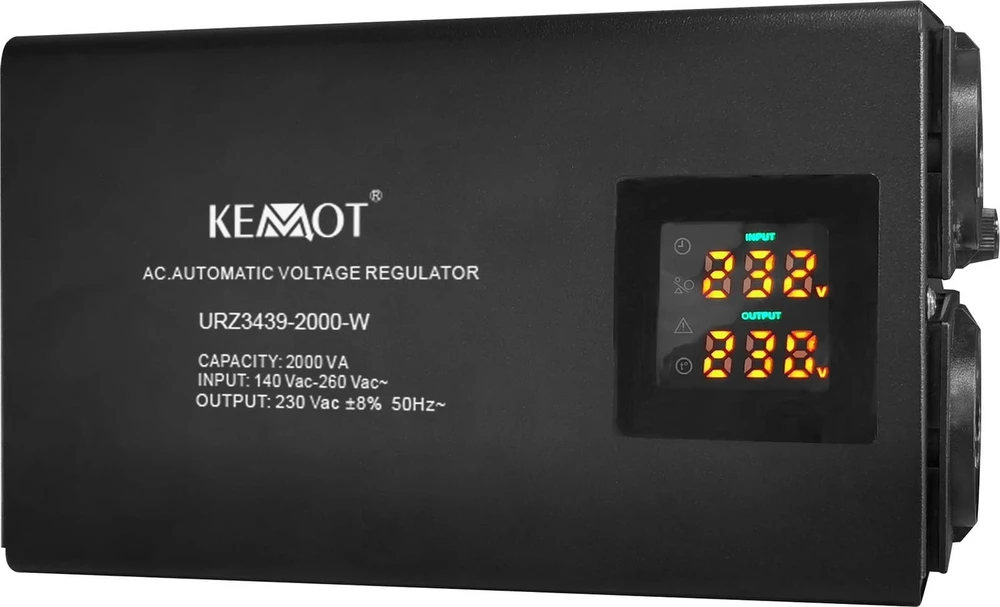 KEMOT SER-2000-W automatinis įtampos stabilizatorius, tikslumas 8%