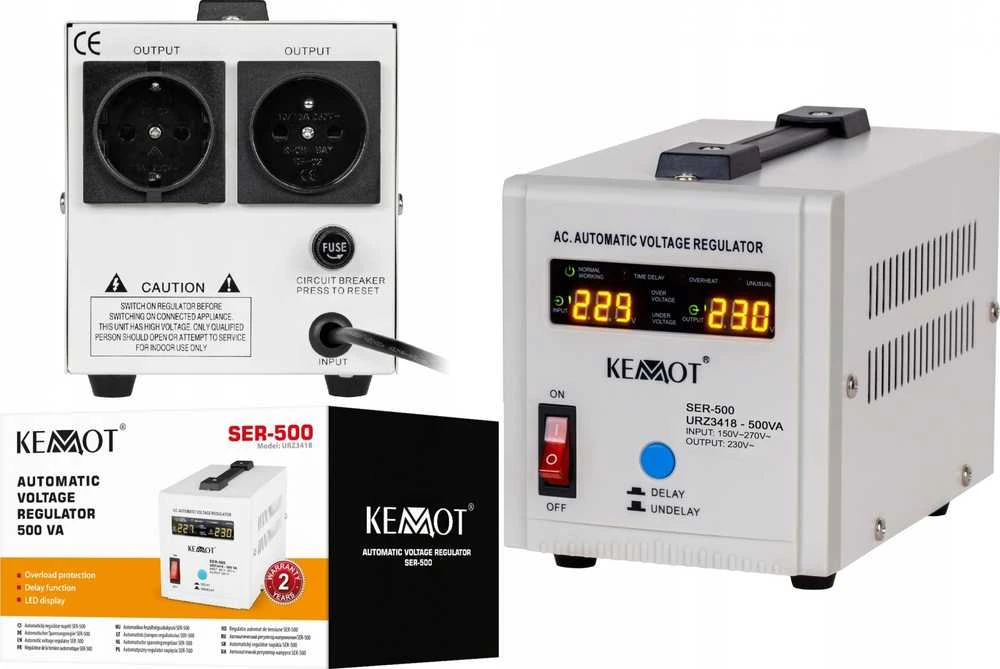 Kintamosios įtampos stabilizatorius Kemot SER-500 500VA