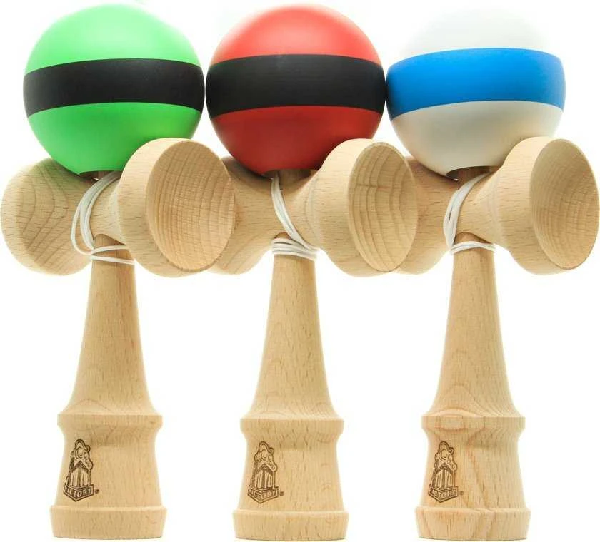 Yoyo Kendama žaislas, medinis/raudonas