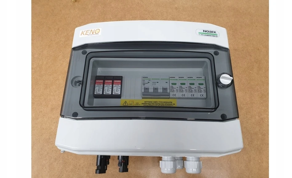 Keno Prijungimo dėžutė su viršįtampių ribotuvu DC+AC, 1000V, 2 tipas, 1x PV grandinė, 1x MPPT // AC ribotuvas tipo SH-75 DCAC