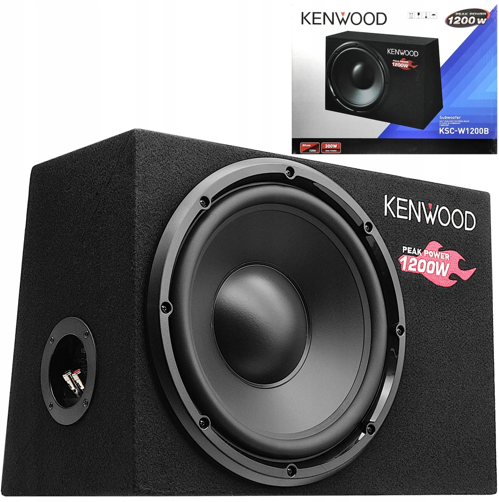 KENWOOD, KSC-W1200B, 1200W, 30cm žemų dažnių kolonėlė