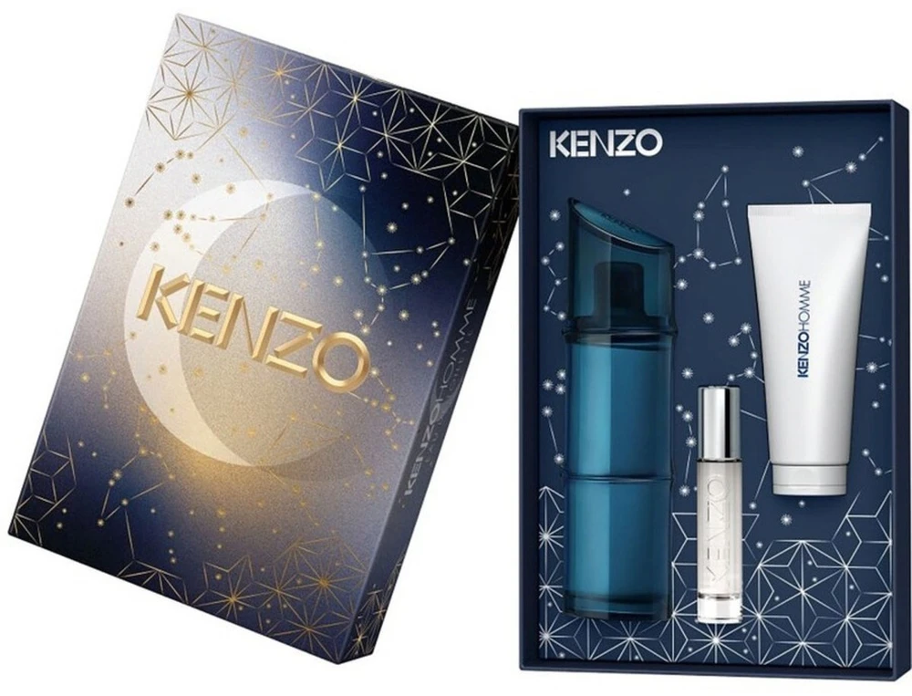 Set Kenzo: Homme Intense Eau De Toilette For Men, 60 ml + Homme Intense Eau De Toilette For Men, 10 ml + Homme Intense Dušo želė, 75 ml