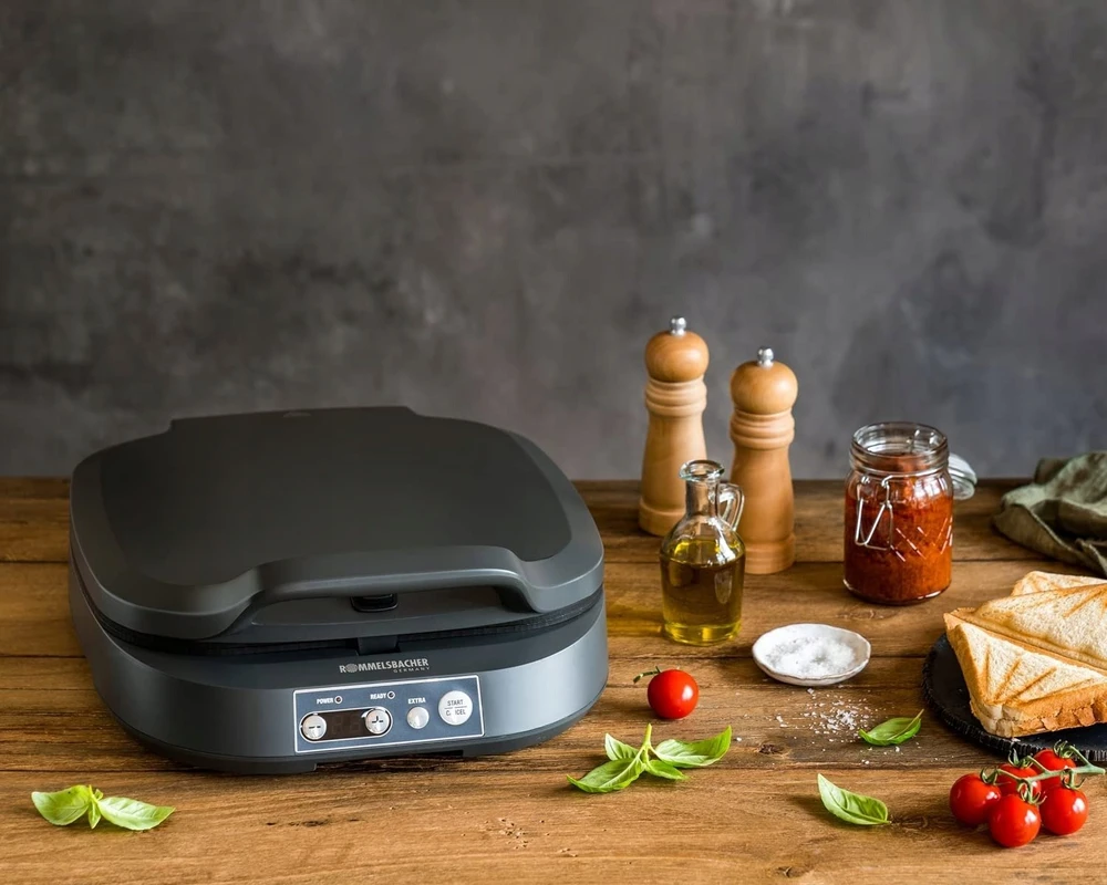 Sumuštinių keptuvas Rommelsbacher Rommelsbacher Sandwich Maker ST 1800, sandwich maker (slate)