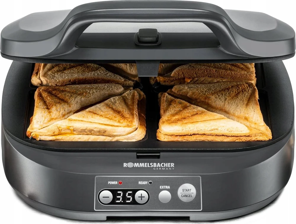 Sumuštinių keptuvas Rommelsbacher Rommelsbacher Sandwich Maker ST 1800, sandwich maker (slate)