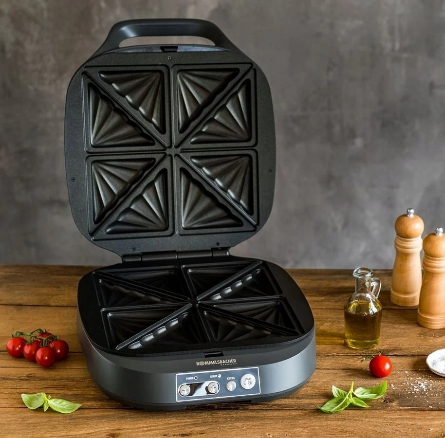Sumuštinių keptuvas Rommelsbacher Rommelsbacher Sandwich Maker ST 1800, sandwich maker (slate)