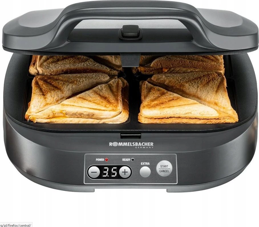 Sumuštinių keptuvas Rommelsbacher Rommelsbacher Sandwich Maker ST 1800, sandwich maker (slate)