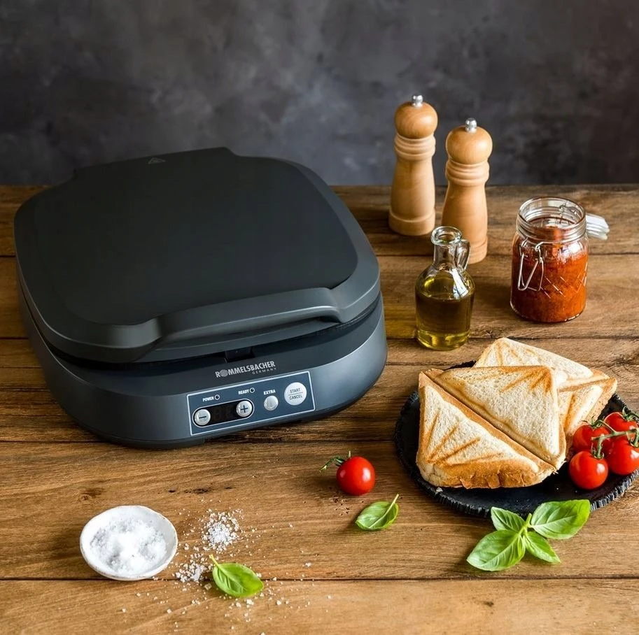 Sumuštinių keptuvas Rommelsbacher Rommelsbacher Sandwich Maker ST 1800, sandwich maker (slate)