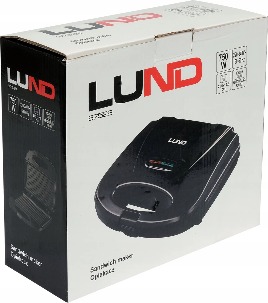 Sumuštinių keptuvas Lund Toya Sa Poland Skrudintuvas / skrudintuvas | keramika | 750W (67528)