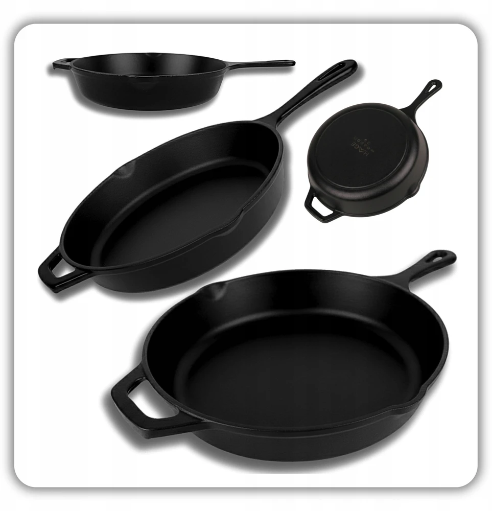 Keptuvė Atusa Emaliuota ketaus keptuvė 26 cm HAGE juoda matinė (DR10-blackmatt)
