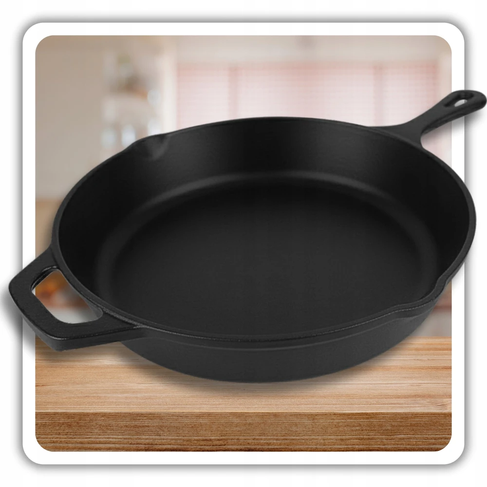 Keptuvė Atusa Emaliuota ketaus keptuvė 26 cm HAGE juoda matinė (DR10-blackmatt)