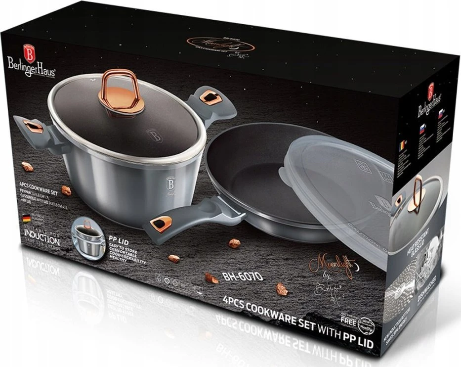 BH-6070 – „Berlinger Haus Moonlight Edition“ granitinė puodas ir keptuvė