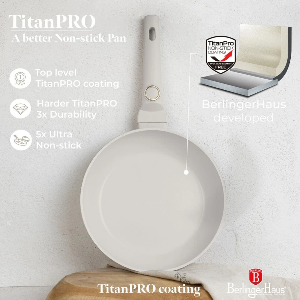 Keptuvė Berlinger Haus PATELNIA TYTANOWA 24cm BH-8053 SAHARA