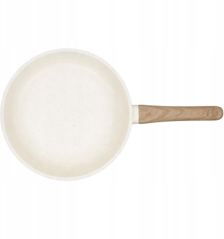 Keptuvė Brunbeste Granitinė marmurinė keptuvė NON-STICK indukcinė dujinė 28cm smėlio spalvos BRUNBESTE BB-5538