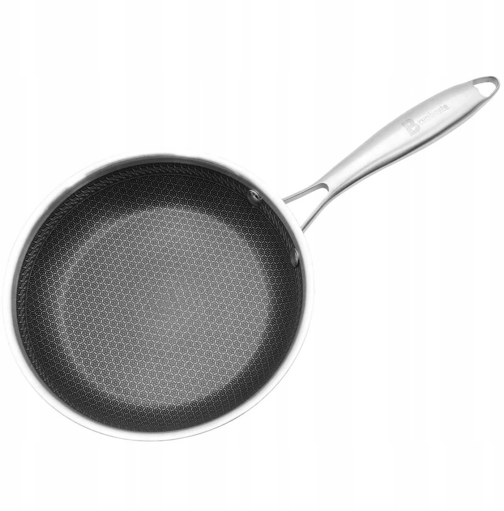 Keptuvė Brunbeste Plieninė keptuvė su dangčiu indukcinė NON-STICK korio raštas 30CM BRUNBESTE BB-5557