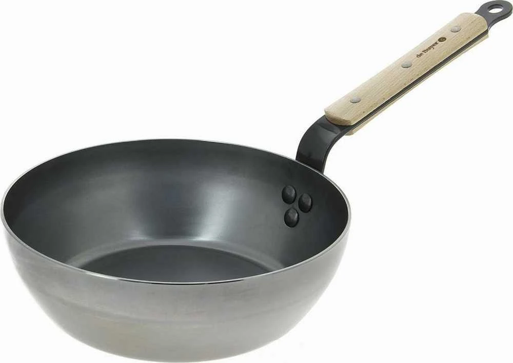 De Buyer Deep skillet, 24 cm, 7.7 cm, Mineral B Bois