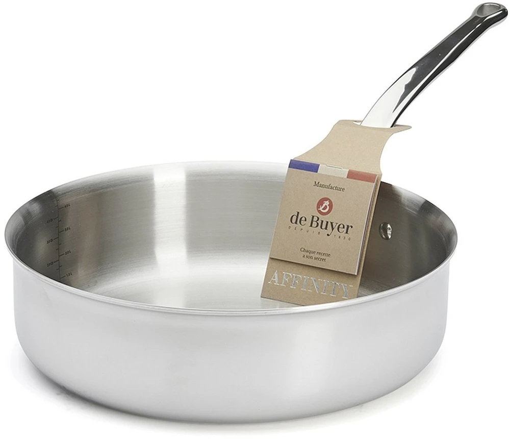 De Buyer Affinity Sauteuse nerūdijančio plieno kaklaraištis 28 cm