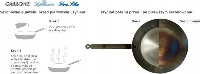 DE BUYER Apvali keptuvė, skersmuo 24 cm CARBONE PLUS