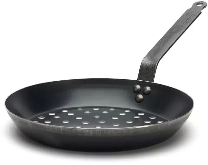 De Buyer Perforated frying pan for vegetables, diameter 28 cm, #Outdoor