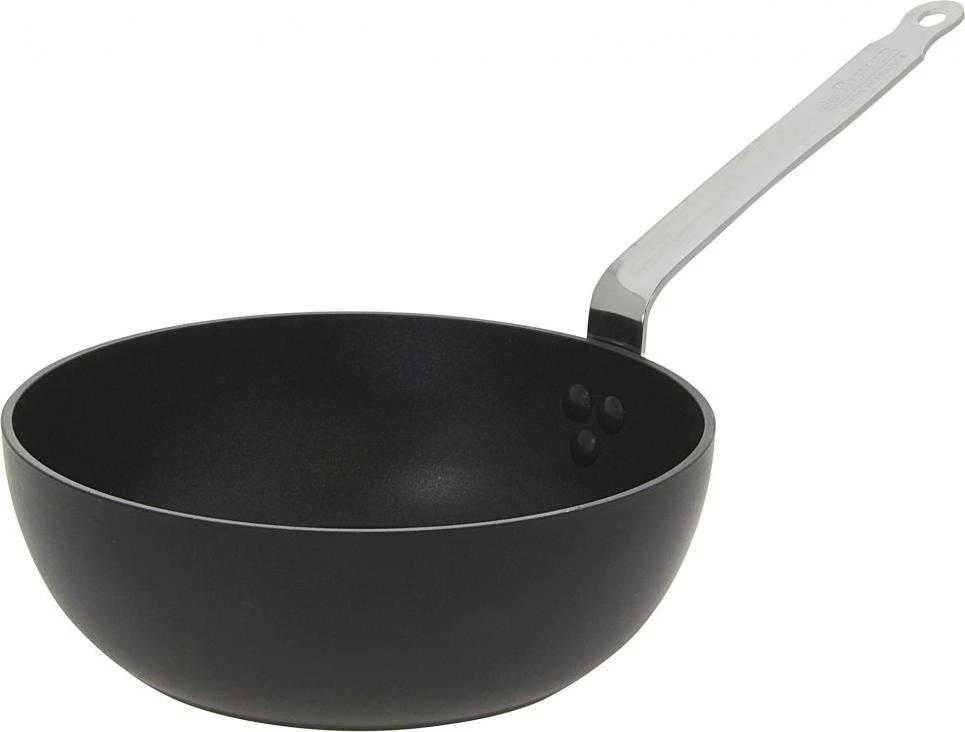De Buyer Wok keptuvė, 24 cm, intensyviai šokoladinė