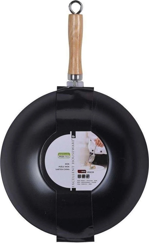 Excellent Houseware Wok keptuvė plieninė neprideganti 30 cm